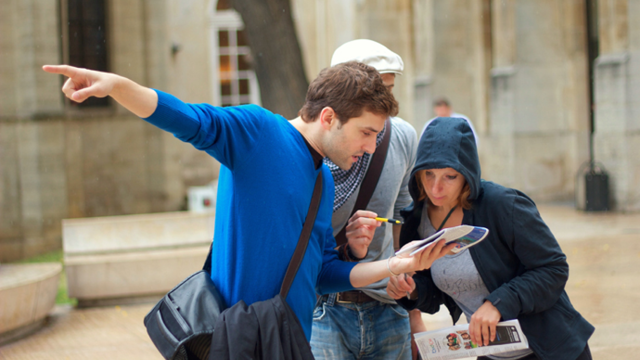 Course d'orientation ludique en forêt